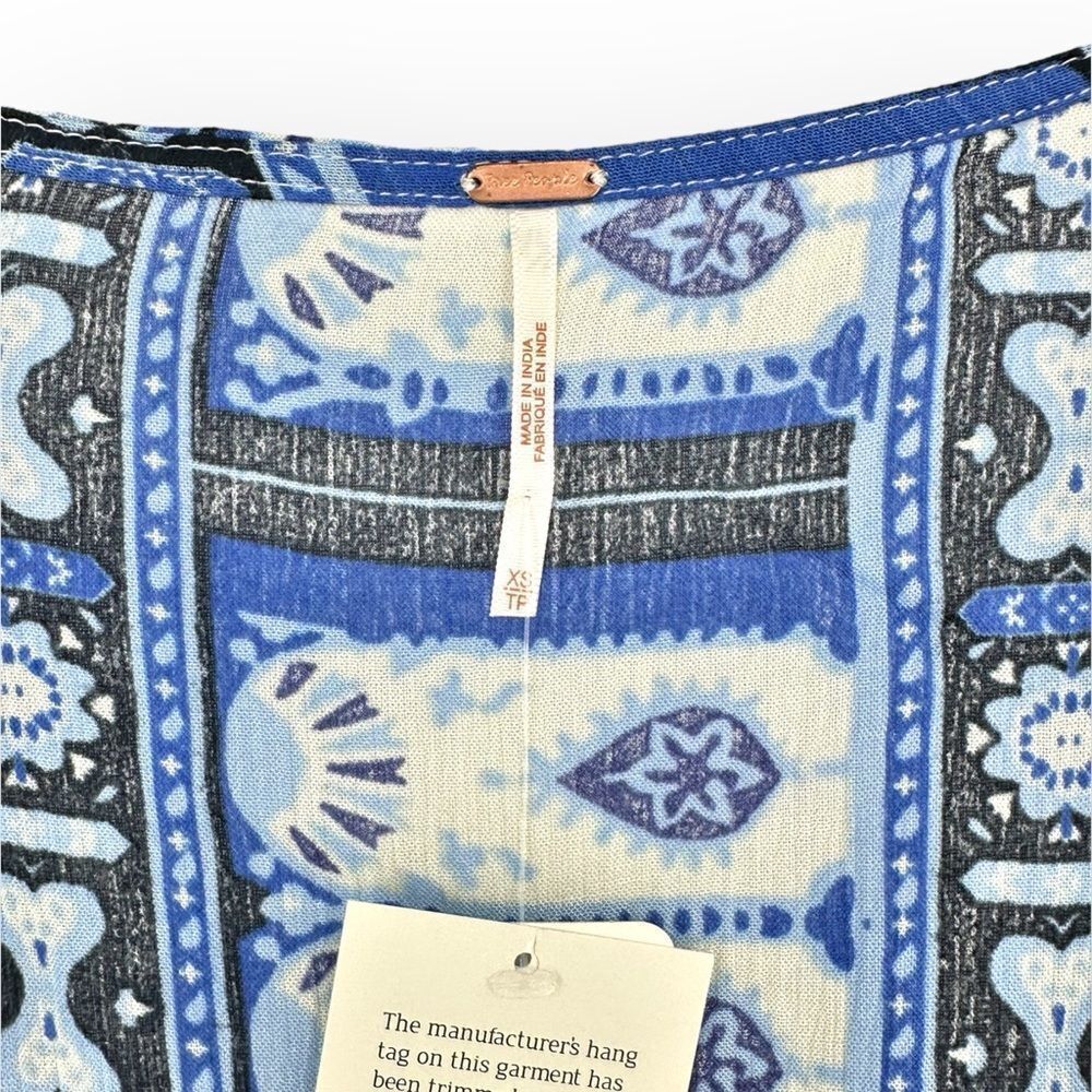 FREE PEOPLE NWT Rosalie Wrap Top in Indigo - size 
XS‎ - Bohemian- Bollywood - Picture 9 of 9